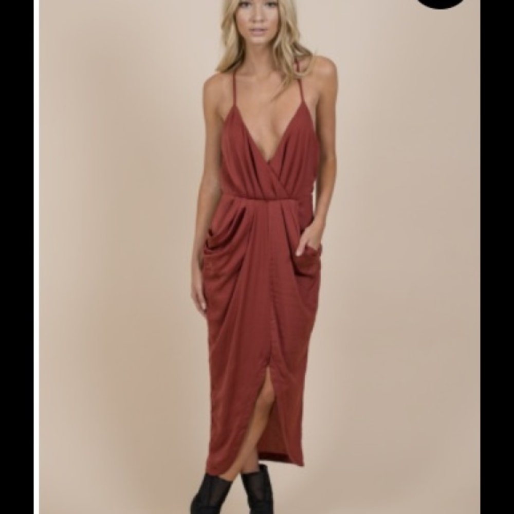 Burgundy maxi dress